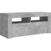 Image de vidaXL Meuble TV avec lumiÃ¨res LED Gris bÃ©ton 90x35x40 cm