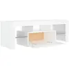 Image de Meubles TV VidaXL  Meuble TV  avec lumières LED blanc 120x35x40 cm P31600571