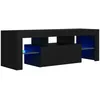 Image de vidaXL Meuble TV avec lumiÃ¨res LED Noir 120x35x40 cm
