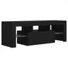 Image de Meubles TV VidaXL  Meuble TV  avec lumières LED noir 120x35x40 cm P31599761