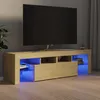 Image de Vidaxl Meuble Tv Avec LumiÃ¨res Led ChÃªne Sonoma 140x36,5x40 Cm