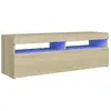 Image de Meubles TV VidaXL  Meuble TV  avec lumières LED chêne sonoma 120x35x40 cm P31599856