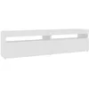 Image de vidaXL Meubles TV 2 pcs avec lumiÃ¨res LED Blanc 75x35x40 cm
