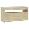 Image de Vidaxl Meuble Tv Avec LumiÃ¨res Led ChÃªne Sonoma 75x35x40 Cm