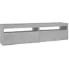 Image de vidaXL Meubles TV 2 pcs avec lumiÃ¨res LED Gris bÃ©ton 75x35x40 cm