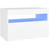 Image de Tables de chevet VidaXL  Meuble TV  avec lumières LED blanc 60x35x40 cm P31600583