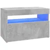 Image de vidaXL Meuble TV avec lumiÃ¨res LED Gris bÃ©ton 60x35x40 cm