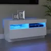 Image de vidaXL Meuble TV avec lumiÃ¨res LED Blanc 80x35x40 cm
