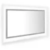 Image de Vidaxl Miroir Ã Led De Salle De Bain Gris BÃ©ton 80x8,5x37 Cm AgglomÃ©rÃ©
