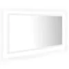 Image de Vidaxl Miroir Ã Led De Salle De Bain Blanc 90x8,5x37 Cm AgglomÃ©rÃ©