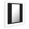 Image de vidaXL Armoire de salle de bain Ã  miroir Ã  LED Noir 40x12x45 cm