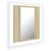 Image de Vidaxl Armoire De Salle De Bain Ã Miroir Ã Led ChÃªne Sonoma 40x12x45cm