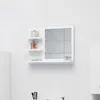 Image de Miroir de Salle de Bain avec ÃtagÃ¨res de Rangement Mural Blanc 60x10,5x45 cm Bois ComposÃ©