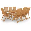 Image de Vidaxl Salon De Jardin 9 Pcs Bois De Teck Massif