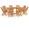 Image de Vidaxl Ensemble De Salle Ã Manger De Jardin 9 Pcs Bois De Teck Massif
