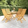 Image de Vidaxl Salon De Jardin 5 Pcs Bois De Teck Massif