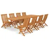 Image de Vidaxl Salon De Jardin 9 Pcs Bois De Teck Massif