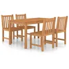 Image de Vidaxl Ensemble De Salle Ã Manger De Jardin 5 Pcs Bois De Teck Solide