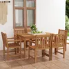 Image de Vidaxl Ensemble De Salle Ã Manger De Jardin 7 Pcs Bois De Teck Massif