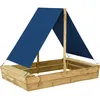 Image de Vidaxl Bac Ã Sable Avec Toit 160x100x133 Cm Bois De Pin ImprÃ©gnÃ©
