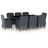 Image de Vidaxl Ensemble Ã Manger D'extÃ©rieur 9 Pcs Et Coussins RÃ©sine TressÃ©e