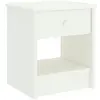 Image de Tables de chevet VidaXL  Table de chevet  Bois de pin massif Blanc 35x30x40 cm P31600526