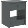 Image de vidaXL Table de chevet Gris foncÃ© 35x30x40 cm Bois de pin massif