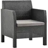 Image de Vidaxl Chaise De Jardin Avec Coussin Pp Anthracite