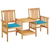 Image de Vidaxl Chaises De Jardin Avec Table Ã ThÃ© Et Coussins Acacia Solide