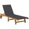 Image de Vidaxl Chaise Longue De Jardin Avec Coussin Bois D'acacia Solide