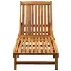 Image de Transats VidaXL  Chaise longue  en bois d'acacia avec coussin gris P31600185
