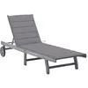 Image de Vidaxl Chaise Longue De Jardin Avec Coussin Gris Bois D'acacia Solide