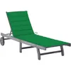 Image de Vidaxl Chaise Longue De Jardin Avec Coussin Gris Bois D'acacia Solide