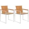 Image de Vidaxl Chaises De Jardin Avec Coussins 2 Pcs Acacia Solide Et Acier