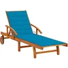 Image de Vidaxl Chaise Longue De Jardin Avec Coussin Bois D'acacia Solide