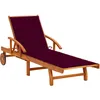 Image de Vidaxl Chaise Longue De Jardin Avec Coussin Bois D'acacia Solide