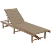 Image de Vidaxl Chaise Longue De Jardin Avec Coussin Bambou