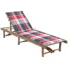 Image de Vidaxl Chaise Longue De Jardin Avec Coussin Bambou