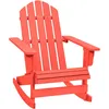 Image de Vidaxl Chaise Ã Bascule De Jardin Adirondack Bois De Sapin Rouge