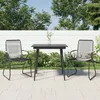 Image de Vidaxl Ensemble Ã Manger De Jardin 3 Pcs Noir Rotin Pvc