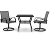 Image de Vidaxl Ensemble De Salle Ã Manger De Jardin 3 Pcs TextilÃ¨ne Et Acier