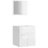 Image de Ensemble de meubles de bain 2 pcs Blanc brillant AgglomÃ©rÃ© - VidaXL