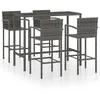Image de vidaXL Ensemble de bar de jardin 5 pcs RÃ©sine tressÃ©e Gris