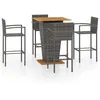 Image de vidaXL Ensemble de bar de jardin 5 pcs Gris