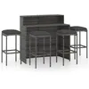Image de vidaXL Ensemble de bar de jardin avec coussins 5 pcs Gris