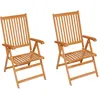 Image de Chaises De Jardin 2 Pcs Avec Coussins Gris Bois De Teck Massif Yueyinnkeji Type9