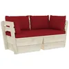 Image de Vidaxl CanapÃ© Palette Ã 2 Places De Jardin Avec Coussins Bois D'Ã©picÃ©a
