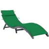 Image de Vidaxl Chaise Longue Avec Coussin Gris Bois D'acacia Solide