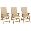 Image de Vidaxl Chaises Pliables De Jardin 3 Pcs Avec Coussins Bois D'acacia