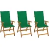 Image de Vidaxl Chaises Pliables De Jardin 3 Pcs Avec Coussins Bois D'acacia